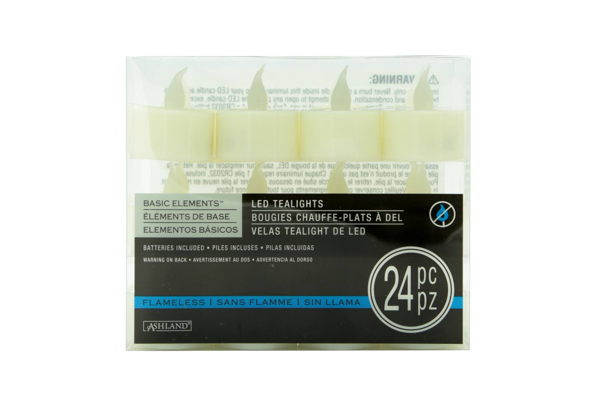 12 Packs: 24 ct. (288 total) Basic Elements™ Ivory LED Tealights by Ashland®